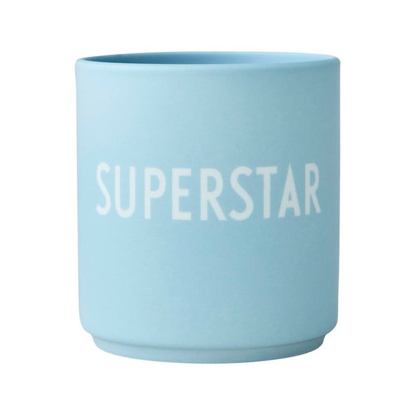 Superstar kék porcelánbögre, 300 ml - Design Letters