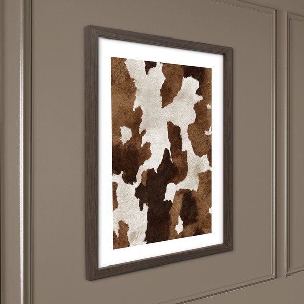 Nyomtatott keretezett kép 30x40 cm Cowhide – Styler-image-1