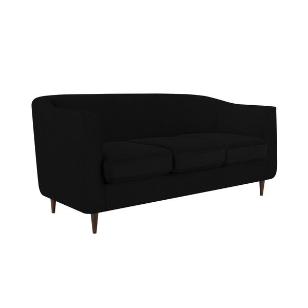 Glam fekete bársonykanapé,175 cm - Kooko Home-image-2