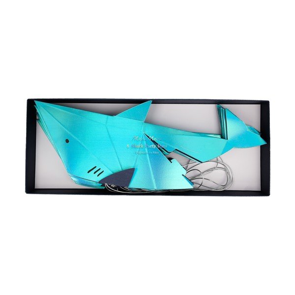 Papír sapka készlet 8 db-os Shark – Meri Meri-image-4