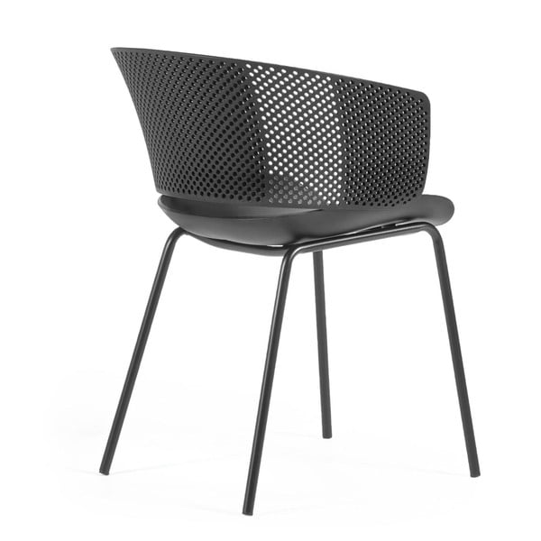 Fekete étkezőszék szett 4 db-os Yeray – Kave Home-image-3