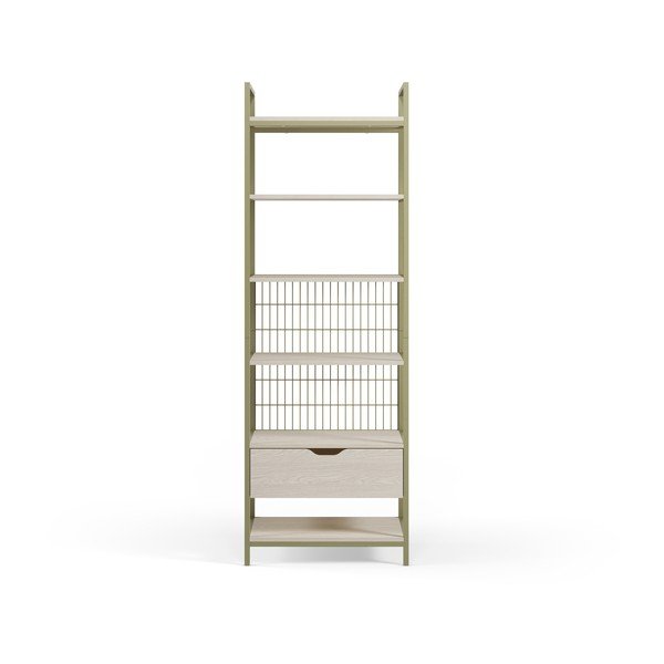 Zöld acél könyvespolc 60x179,5x40 cm Amara – Marckeric-image-4