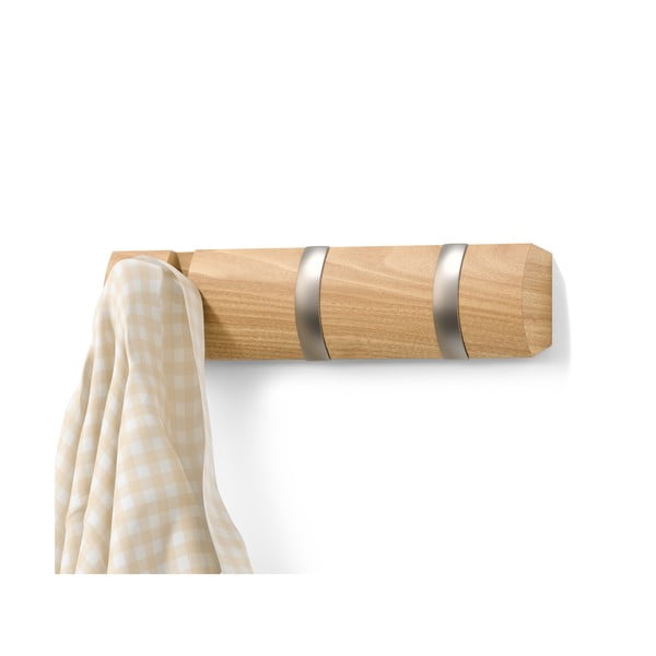 Natúr színű nyárfa fali fogas Flip – Umbra-image-2