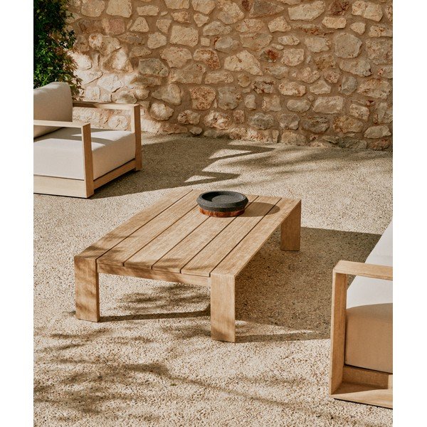 Akácfa kerti dohányzóasztal 82,5x140 cm Ambra – Kave Home-image-1