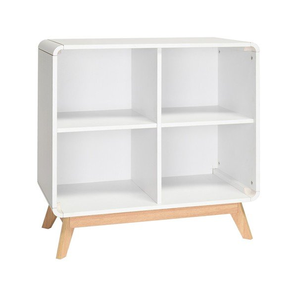 Fehér könyvespolc 75x75 cm Caitlin – Støraa-image-2