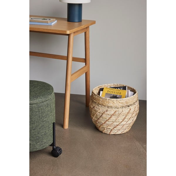 Íróasztal tölgyfa dekorral 50x120 cm Acorn – Hübsch-image-2