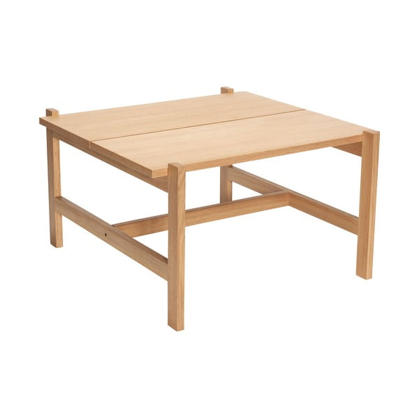 Natúr színű dohányzóasztal tölgyfa dekoros asztallappal 80x80 cm Dash – Hübsch-image-2