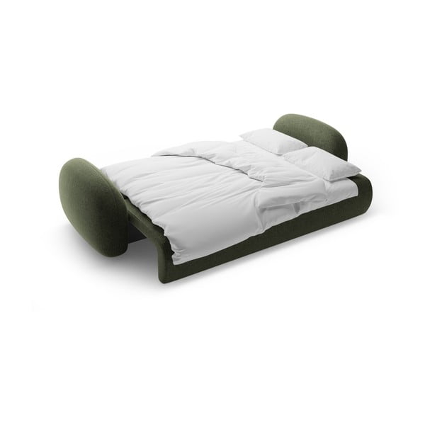 Zöld zsenília kinyitható-tárolóhelyes kanapé 262 cm Tonale – Cosmopolitan Design-image-4