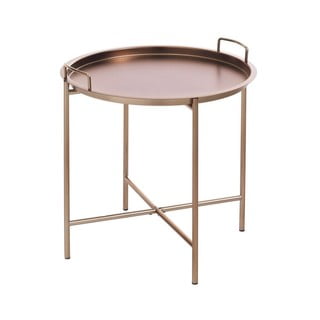 Rézszínű tárolóasztal levehető lappal, ⌀ 45 cm - Tomasucci