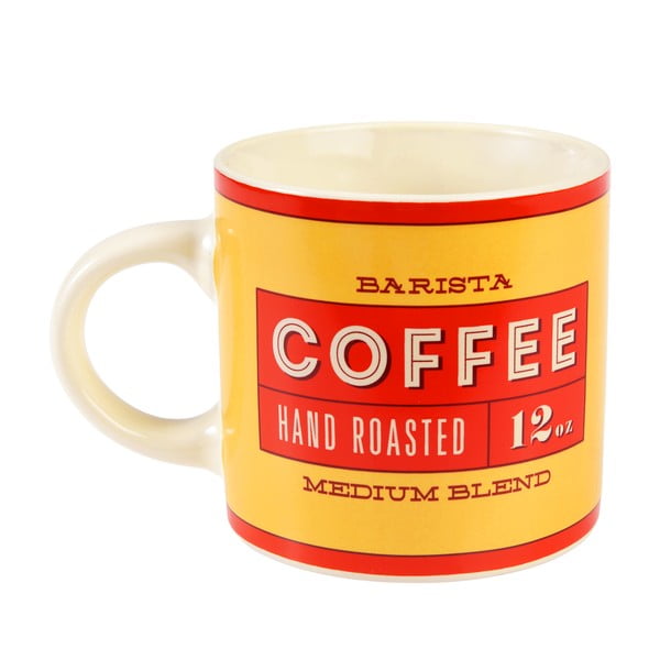 Piros-krémszínű kerámia bögre 350 ml Barista – Rex London