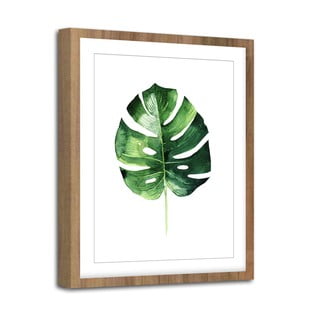 Modernpik Greenery Wooden Monstera fali kép, 30 x 40 cm - Styler