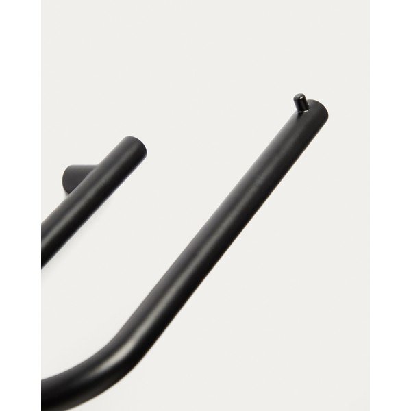 Fekete fali rozsdamentes acél WC-papír tartó Arely – Kave Home-image-3