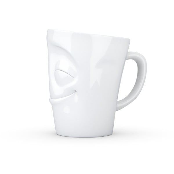 'Elégedett' fehér porcelánbögre, 350 ml - 58products-image-1