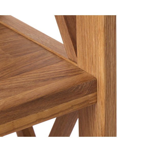 Natúr színű tölgyfa polcos állvány 70x124 cm X-Shelf – Unique Furniture-image-3