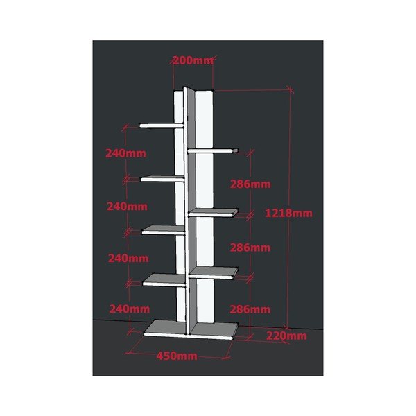 Tree fehér könyvespolc-image-1