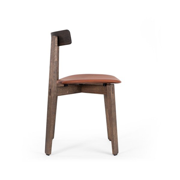 Barna-konyakbarna tölgyfa étkezőszék szett 2 db-os Nora – Gazzda-image-2