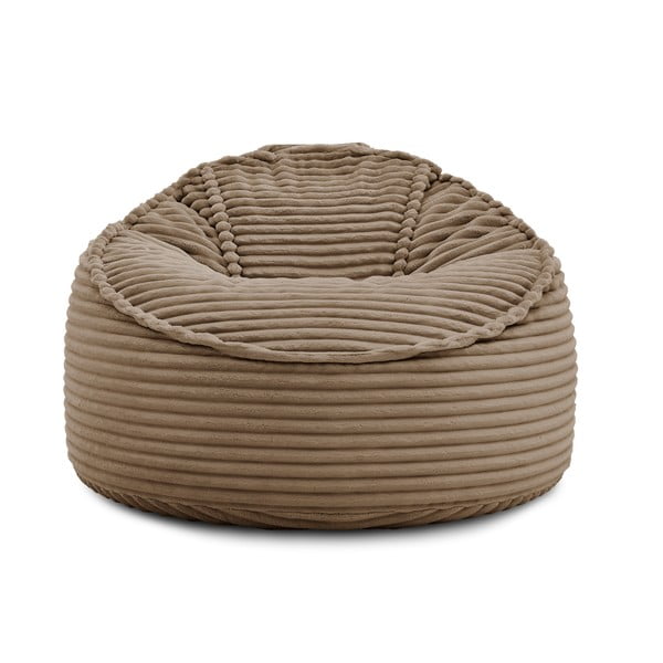 Barna kordbársony babzsákfotel Socrate – Bobochic Paris