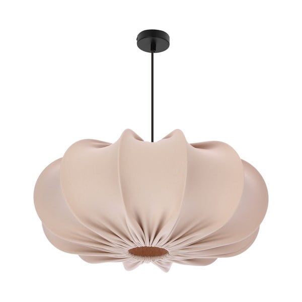 Bézs függőlámpa textil búrával ø 52 cm Cafee – Candellux Lighting-image-2
