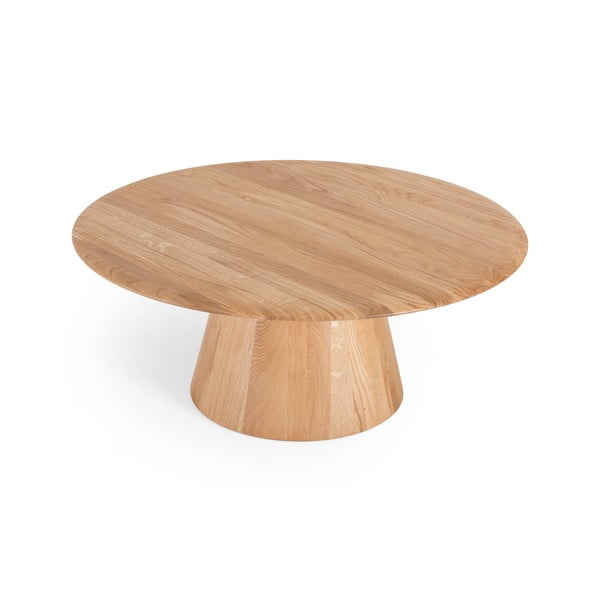 Natúr színű tölgyfa kerek dohányzóasztal ø 80 cm Mushroom – Gazzda
