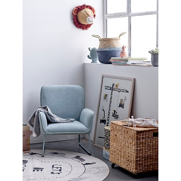 Animals fehér szőnyeg, ø 130 cm - Bloomingville Mini-image-1