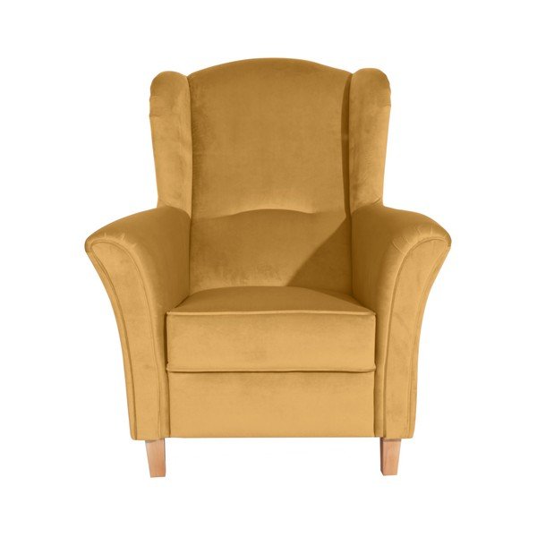 Agnetha Suede sárga füles fotel - Max Winzer-image-1