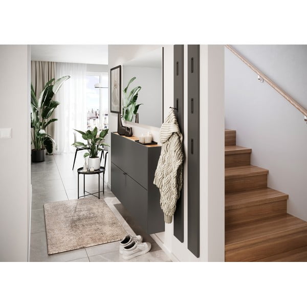 Antracitszürke billenő ajtós cipőtartó Ameca – Germania-image-3