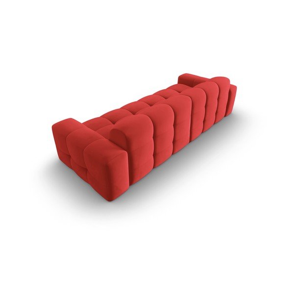 Piros bársony kanapé 255 cm Kendal – Micadoni Home-image-4