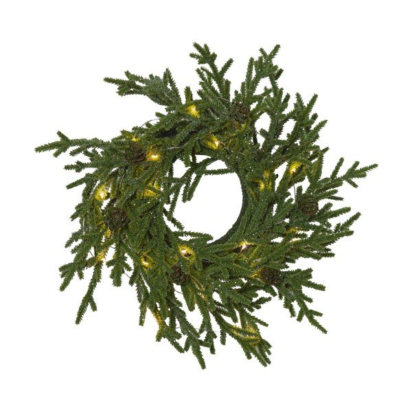 Lummer karácsonyi koszorú LED világítással, ø 38 cm - Star Trading-image-1