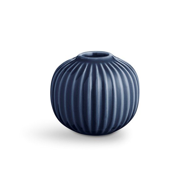 Hammershoi sötétkék porcelán gyertyatartó, ⌀ 7,5 cm - Kähler Design