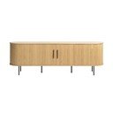 Natúr színű TV-állvány tölgyfa dekorral 56x180 cm Nola – Unique Furniture