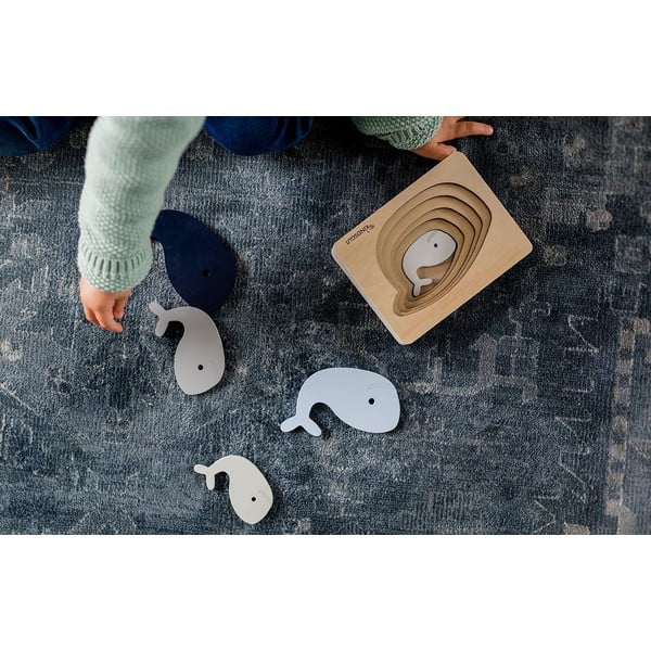 Fa formabeillesztős puzzle Whale – Kindsgut-image-1