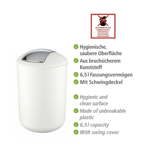 Fehér műanyag szemetes 6,5 l Brasil – Wenko-image-3