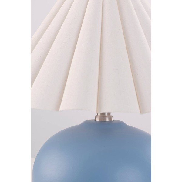 Fehér-kék kerámia asztali lámpa (magasság 34 cm) Crasso – Jotex-image-3