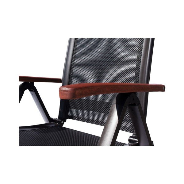 Fekete fém kerti napozóágy Ass Comfort - Sun Garden-image-1