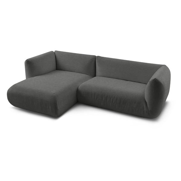 Szürke kordbársony sarokkanapé (bal oldali) Lecomte – Bobochic Paris-image-3