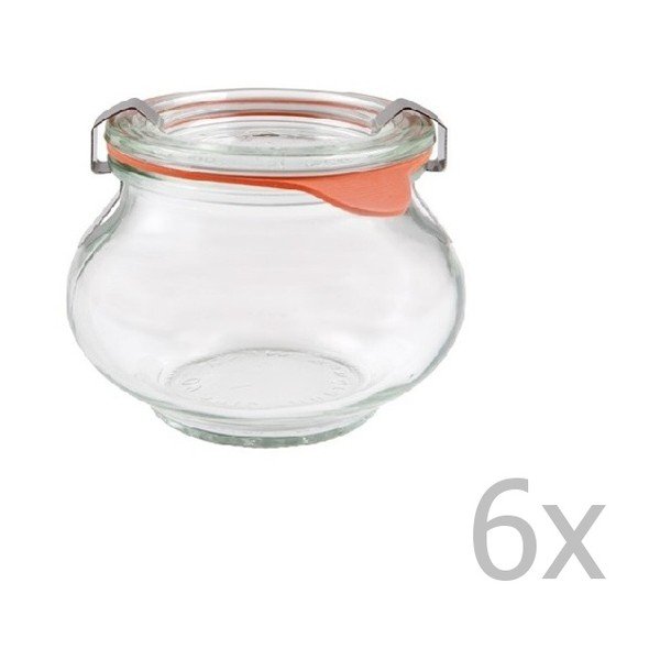 Schmuck 6 db formás lekváros üveg, 560 ml - Weck