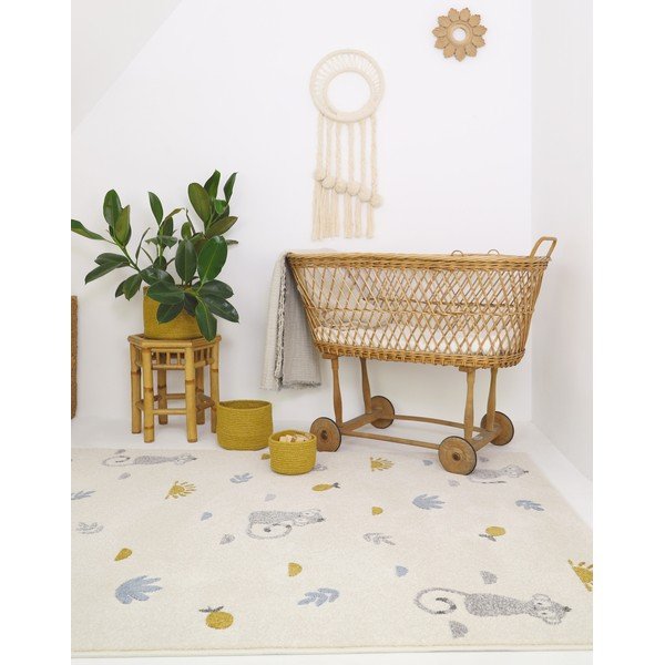 Little Wild Monkey bézs gyerekszőnyeg, 135 x 190 cm - Nattiot-image-3
