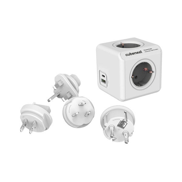 Elosztó 13 cm PowerCube ReWirable USB Schuko – Cubenest-image-2