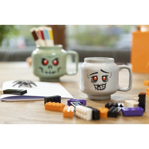Szürke kerámia gyerek bögre lattéhoz 255 ml Zombie – LEGO®-image-1