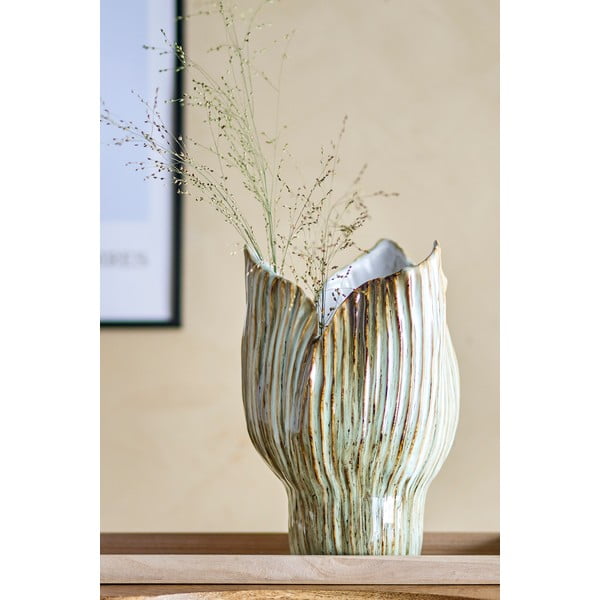Világoszöld agyagkerámia váza (magasság 30 cm) Mahira – Bloomingville-image-1