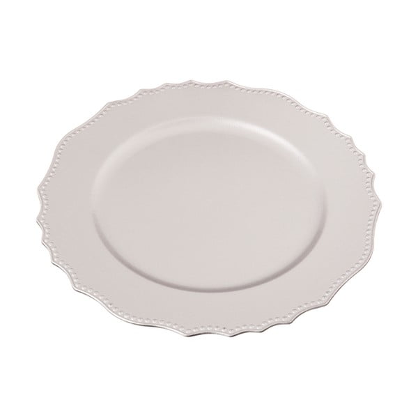 Ezüstszínű ovális szervírozó tányér ø 33 cm - Casa Selección