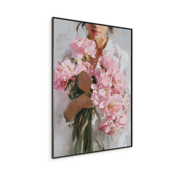 Nyomtatott keretezett-vászon kép 70x100 cm Floral Embrace – Styler-image-4