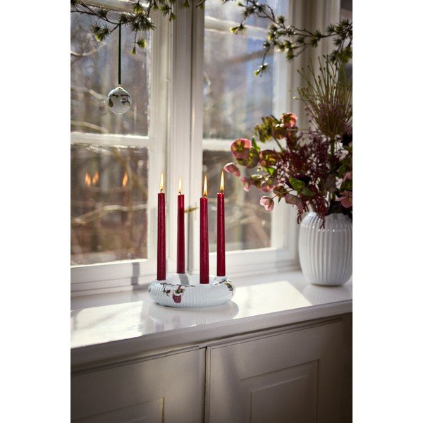 Porcelán adventi gyertyatartó karácsonyi mintával Hammershøi Christmas – Kähler Design-image-2