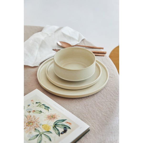 Malia 12 db-os krémszínű agyagkerámia étkészlet - Bonami selection-image-2