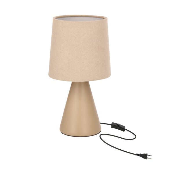 Bézs asztali lámpa textil búrával (magasság 24,5 cm) Satti – Candellux Lighting