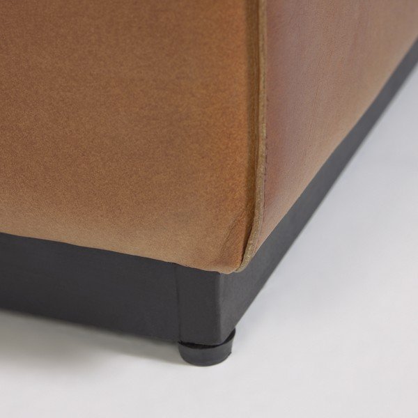 Cesia konyakbarna bőr lábtartó - Kave Home-image-3