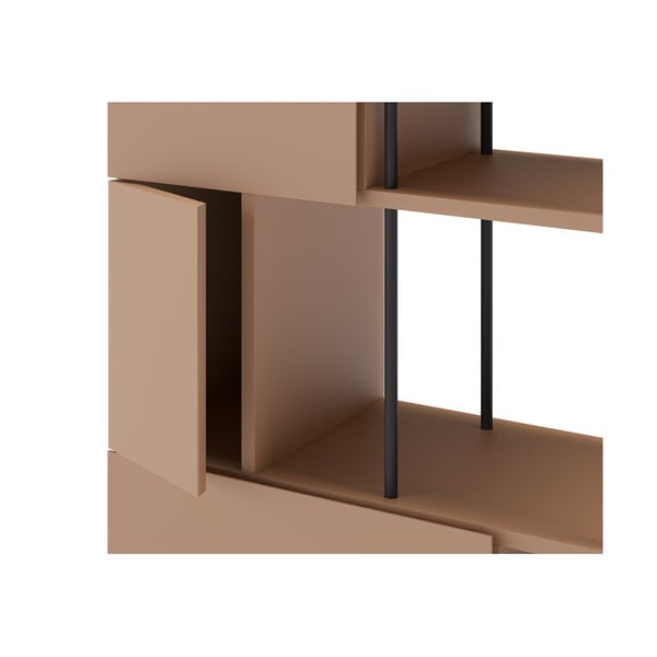 Téglavörös könyvespolc 84x175 cm Perla – Marckeric-image-4