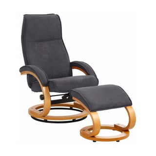 Rika szürke, textilhuzatos, állítható fotel lábtartóval - Støraa