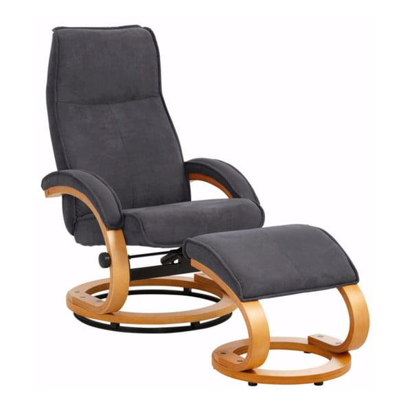 Rika szürke, textilhuzatos, állítható fotel lábtartóval - Støraa