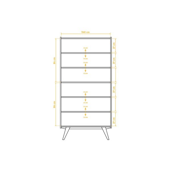 Tölgyfa könyvespolc 100x200 cm Retro - The Beds-image-4